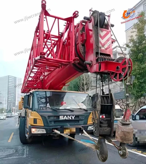 2020 Sany 80-Ton 5 Decection Boom Crane المستخدمة ، جودة موثوقة ، سعر معقول