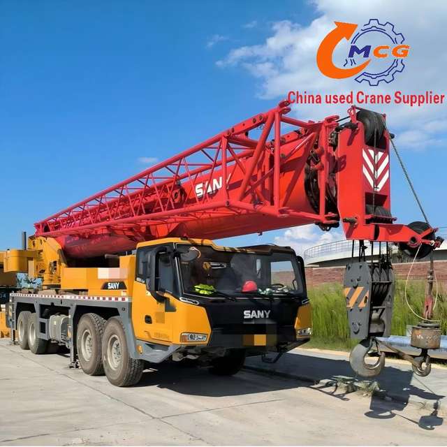 ميسور التكلفة تستخدم Sany 2024 80-Ton 5 Decection Boom Truck Crane للبيع