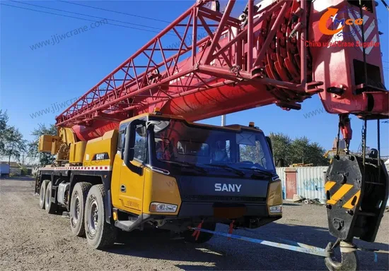 2023 Sany 80 طن رافعة الشاحنة المستعملة ، سعر معقول ، الخيار الأول لآلات البناء