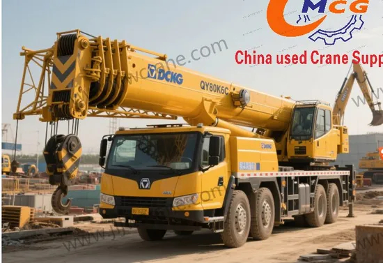 شاحنة تستخدم Crane بأسعار معقولة 2023 XCMG 80 طن رافعة شاحنة - حالة ممتازة
