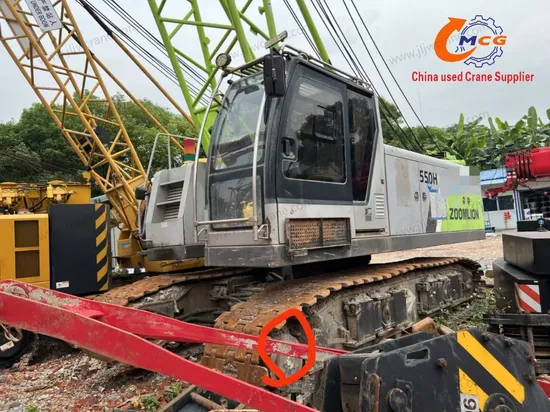 الزاحف المستخدم Cranezoom Lion 55 Tons ZCC550 Mobile Crane Truck Truck Crane Construction Parts